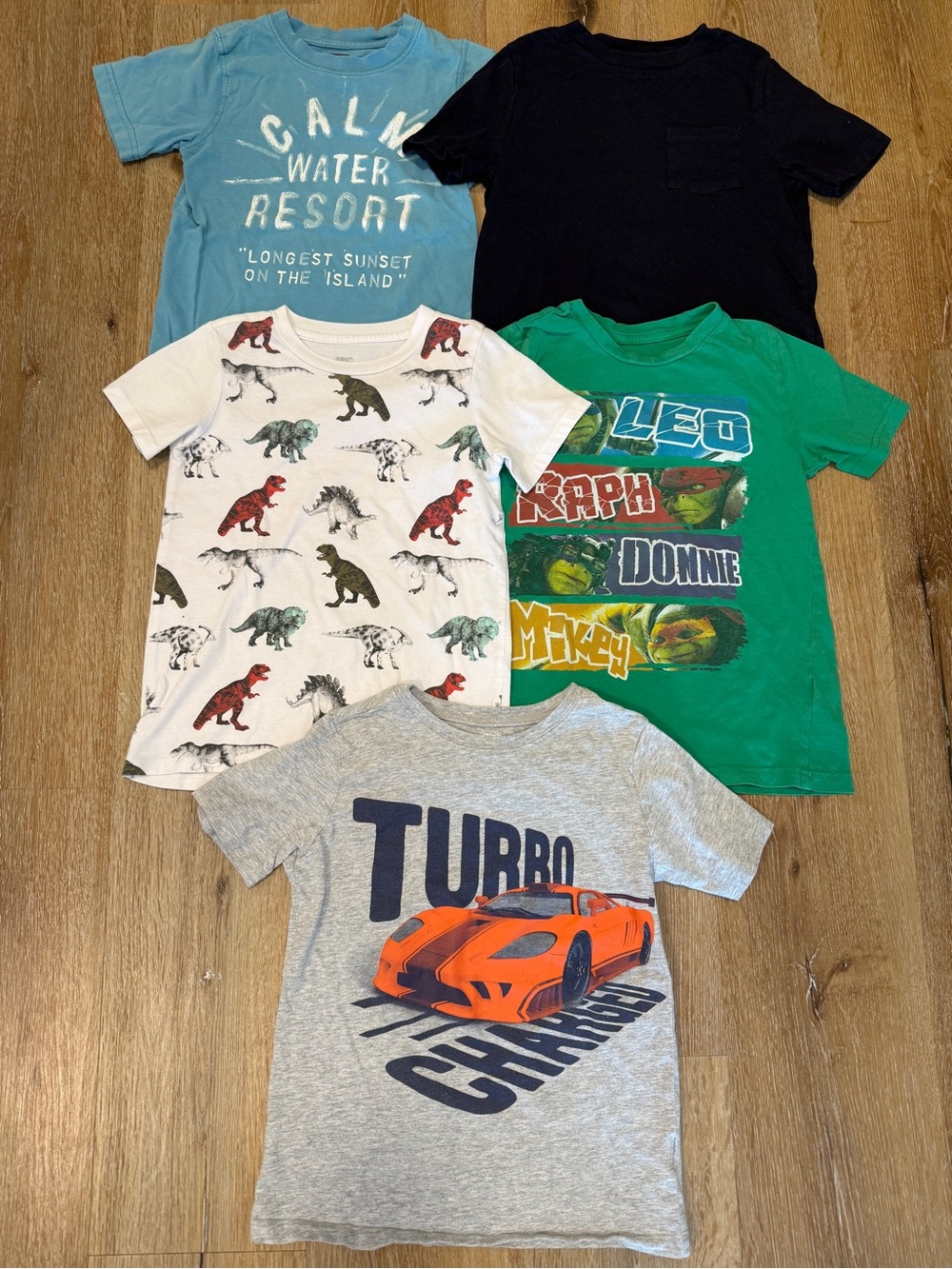 Kids Graphic T-Shirt Bundle Boys Tees Top Lot Size 6 or Small. Cotton Tees.